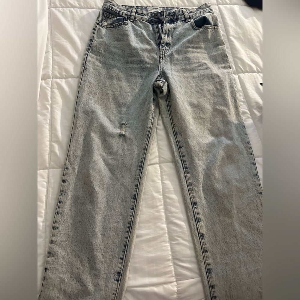 Acid Wash Cotton On Split Hem Jean